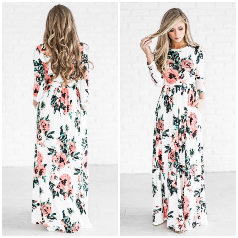 Authentic Jessakae Classic floral dress in mauve